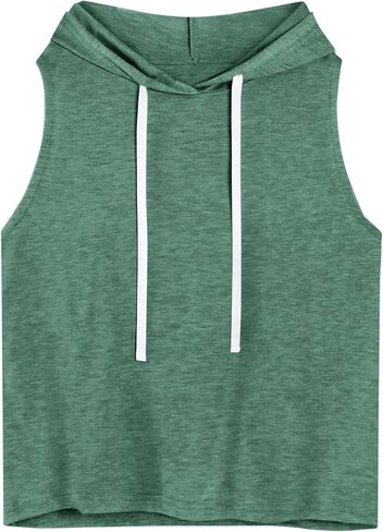 Remidoo Women Sleeveless Hoodie Workout Tie Dye Tank Tops Gym Athletic Activewear in Kuwait