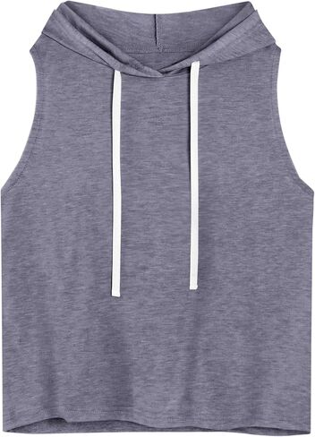 Remidoo Women Sleeveless Hoodie Workout Tie Dye Tank Tops Gym Athletic Activewear in Kuwait