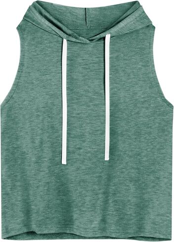 Remidoo Women Sleeveless Hoodie Workout Tie Dye Tank Tops Gym Athletic Activewear in Kuwait