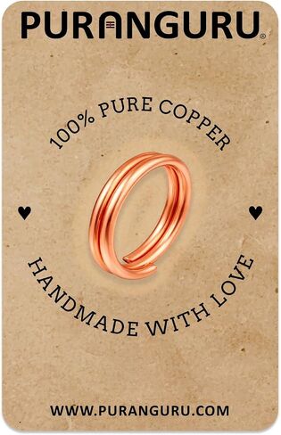 Pure Copper Spiral Ring | Adjustable Size | Tibetan Wellness Healing Wrap Ring | Hand Forged Open Band Finger Ring | Solid Copper Rings for Arthritis | Unisex Medicine Rings for Men & Women in Saudi Arabia