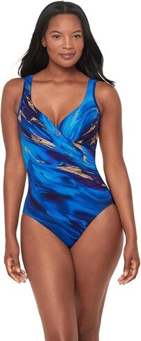 Miraclesuit Women's Swimwear Stellar Nova It's a Wrap Tummy Control Underwire One Piece Swimsuit in Kuwait