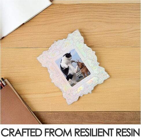 15pcs Mini Photo Frames - Retro Baroque Style Resin Tiny Picture Frames for DIY Crafts Mobile Phone Case Decoration - Muti Shapes for Wall Hanging in Kuwait