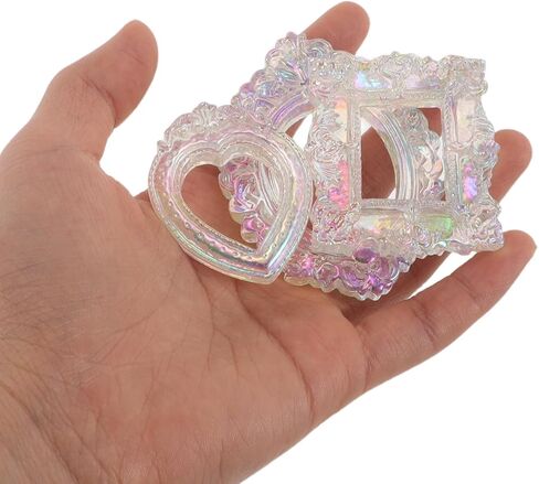 15pcs Mini Photo Frames - Retro Baroque Style Resin Tiny Picture Frames for DIY Crafts Mobile Phone Case Decoration - Muti Shapes for Wall Hanging in Kuwait