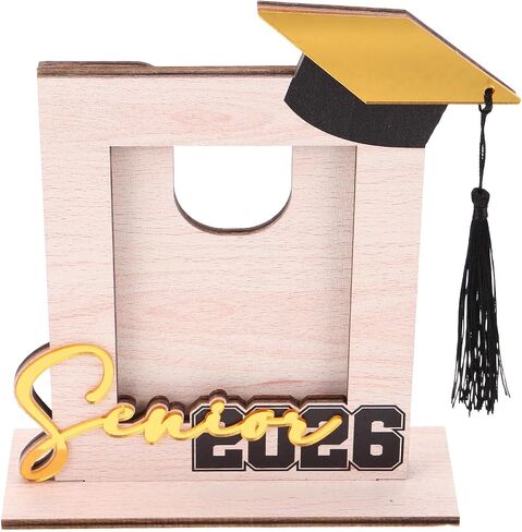 Graduation Memory Photo Frame Wooden Class of 2026 Graduation Season Keepsake Photo Frame with Stable Base for Kindergarten Preschool High School in Kuwait