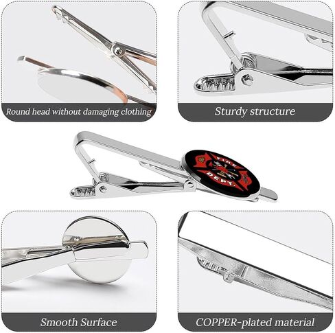 Firefighter Fire DEPT.Logo Rescue Pattern 2 Pcs 2.2 Inch Tie Clips for Men's Fashion Accessories Wedding Business Wearing Jewelry Gifts for Him Birthday Anniversary in Saudi Arabia