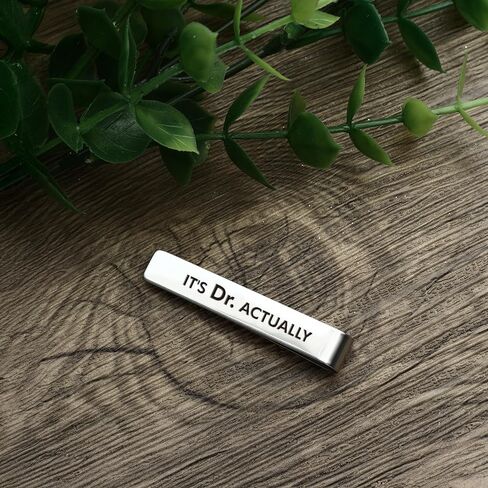 Doctor Gifts PHD Graduation for Men Stainless Steel Tie Clips Medical Assistant Gifts Future Doctor Doctoral Degree Doctorate Graduation Gift for Doctors Tie Pin Bar Christmas Gift Birthday Presents in Kuwait