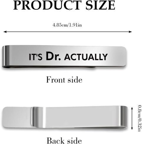 Doctor Gifts PHD Graduation for Men Stainless Steel Tie Clips Medical Assistant Gifts Future Doctor Doctoral Degree Doctorate Graduation Gift for Doctors Tie Pin Bar Christmas Gift Birthday Presents in Kuwait