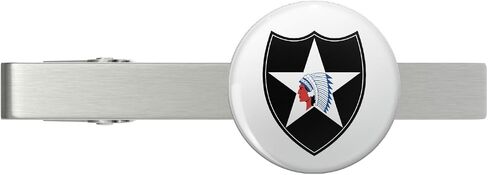 2nd Infantry Division Second To None Silver Tie Clip Tie Bar Veteran Gift in Kuwait