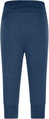 SHOPESSA Ruched Waist Capri Pants for Women Baggy Casual Dancing Yoga Harem Capris Stretchy Fitness Workout Cropped Sweatpant in Saudi Arabia