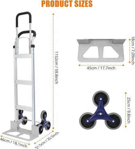 Garvee Folding Hand Truck, 400 Lbs Capacity, 2-in-1 Utility Dolly Platform Cart with 4 Non-Flat Solid Wheels, Carts with Wheels for Moving Home, Office, Warehouse in Kuwait