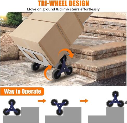 Garvee Folding Hand Truck, 400 Lbs Capacity, 2-in-1 Utility Dolly Platform Cart with 4 Non-Flat Solid Wheels, Carts with Wheels for Moving Home, Office, Warehouse in Kuwait