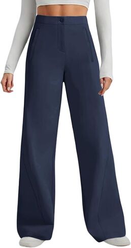 TOPYOGAS Womens Dress Pants Wide Leg Dress Pants High Waisted Work Business Pants Slacks Pockets Trousers in Saudi Arabia