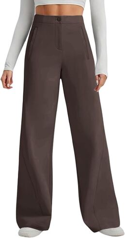 TOPYOGAS Womens Dress Pants Wide Leg Dress Pants High Waisted Work Business Pants Slacks Pockets Trousers in Saudi Arabia