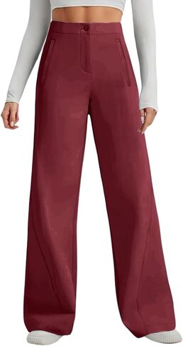 TOPYOGAS Womens Dress Pants Wide Leg Dress Pants High Waisted Work Business Pants Slacks Pockets Trousers in Saudi Arabia