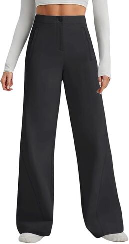 TOPYOGAS Womens Dress Pants Wide Leg Dress Pants High Waisted Work Business Pants Slacks Pockets Trousers in Saudi Arabia