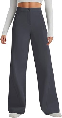 TOPYOGAS Womens Dress Pants Wide Leg Dress Pants High Waisted Work Business Pants Slacks Pockets Trousers in Saudi Arabia