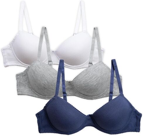 Nautica Girls Training Bras - 2/3 Pack A-Cup Ribbed Molded Starter Bras for Teens with Adjustable Straps (Sizes: 30A-36A) in Kuwait
