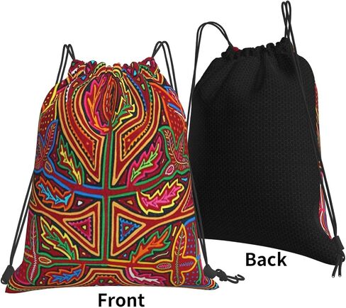 Mola De Panama Drawstring Backpack Sport Gym Bag Sack Drawstring Bag String Bag For Yoga Swimming For Men Women in Saudi Arabia