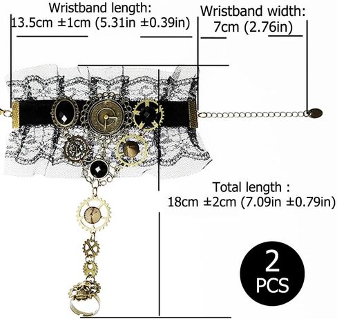 OULIGET Fingerless Gloves Gothic,Bronzing Floral Lace Steampunk Wristband,Clock Vintage Gear Gloves,Bridal Cuff Bracelet in Saudi Arabia