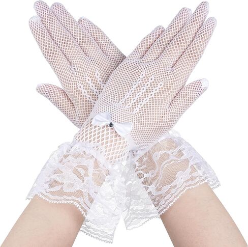 Rbenxia Lace Gloves Vintage Tea Party GlovesTea Party Accessories for Wedding Cocktail Halloween Dresses Opera Prom Costume in Kuwait