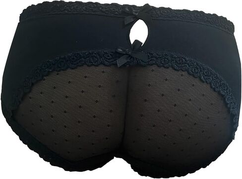 Ultra Soft Mens polka dot Lace Underwear, Sexy Sissy Pouch Panties Femboy Lingerie With Bow in Saudi Arabia