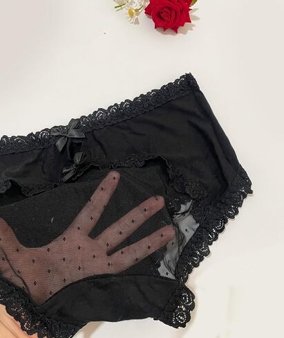 Ultra Soft Mens polka dot Lace Underwear, Sexy Sissy Pouch Panties Femboy Lingerie With Bow in Saudi Arabia