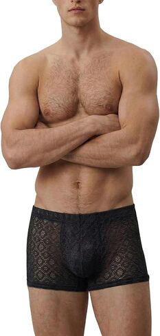 Mens Sexy Lace Boxer Briefs Soft Mesh Panties Breathable Pouch Lingerie Underwear Exotic Trunks Men Sexy Pantys in Saudi Arabia