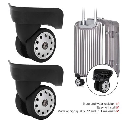 1 Pair Suitcase Trolley Wheel Luggage Caster, A88 Porous Wheel Suitcase Luggage Replacement Casters for Travel Bags Large Size (L) in Kuwait