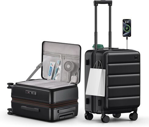28 Inch Checked Luggage Side Opening Expandable Hardshell Suitcase, 100% PC Lightweight with Brake Spinner Wheels, TSA Lock - Large Travel Suitcase in Saudi Arabia