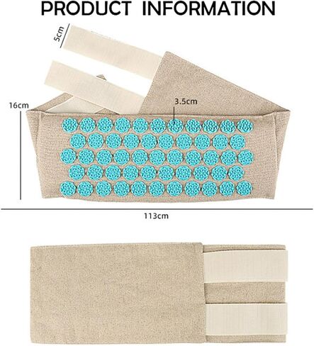 Waist Acupressure Massage Belt, Adjustable Lumbar Support Pillow Acupressure Wrap Strap Spiky Pressure Points Massage Acupuncture Mat Waist Belt for Lower Back Sciatica Pain Relief & Muscle Relaxation in Kuwait
