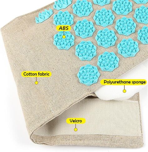 Waist Acupressure Massage Belt, Adjustable Lumbar Support Pillow Acupressure Wrap Strap Spiky Pressure Points Massage Acupuncture Mat Waist Belt for Lower Back Sciatica Pain Relief & Muscle Relaxation in Kuwait