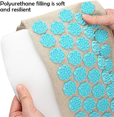 Waist Acupressure Massage Belt, Adjustable Lumbar Support Pillow Acupressure Wrap Strap Spiky Pressure Points Massage Acupuncture Mat Waist Belt for Lower Back Sciatica Pain Relief & Muscle Relaxation in Kuwait