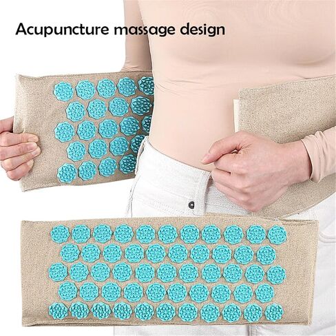 Waist Acupressure Massage Belt, Adjustable Lumbar Support Pillow Acupressure Wrap Strap Spiky Pressure Points Massage Acupuncture Mat Waist Belt for Lower Back Sciatica Pain Relief & Muscle Relaxation in Kuwait