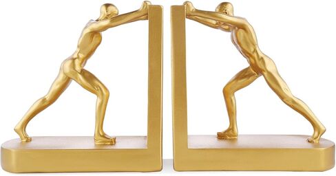 1Pair/2Piece Gold Heart Hands Book Ends, Non-Slip Heavy Duty Bookends for Shelves, Unique Sculptural Book Stopper for Home Bedroom, Living Room & Office Desk Decor in Saudi Arabia