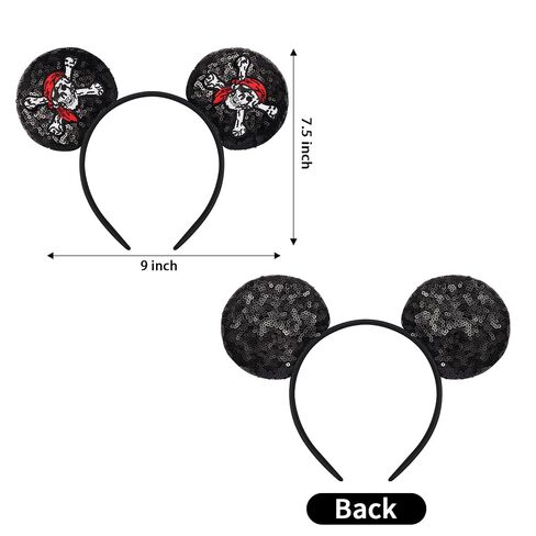 Pirate Themed Mouse Ears Headband with for Men, Women, Parties Halloween Cosplay Pirate Night and Cruise in Saudi Arabia