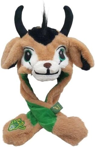 Ultra Tec Official Springbok Bokkie Pump Action Plush Hat | Licensed South Africa Rugby Merchandise | Flicking Ears | Fun for All Ages in Kuwait