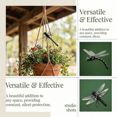 BLMRME 3D Artificial Dragonfly Bug Repellent, Lifelike Dragon Fly Clips for Bugs Repellent, Durable Outdoor Garden Decor, Realistic Fly Deterrent for Patio Yard Plants in Saudi Arabia