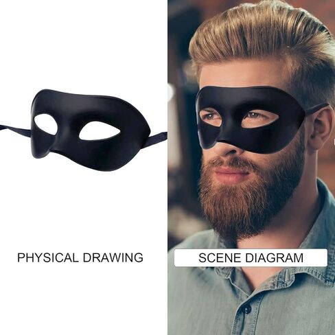 Men Women Masquerade Mask, High Elastic Bendable Plastic Half Face Eye Mask, Solid Color, Suitable for All Prom (2Black+2White) in Saudi Arabia