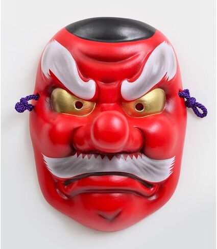 YOSHINOYA KYUBEI Japanese Tengu Mask Wall Decor, Traditional Ceramic Wall Hanging, Noh Mask, 6.0 Inches, S02-29-Z-US in Saudi Arabia