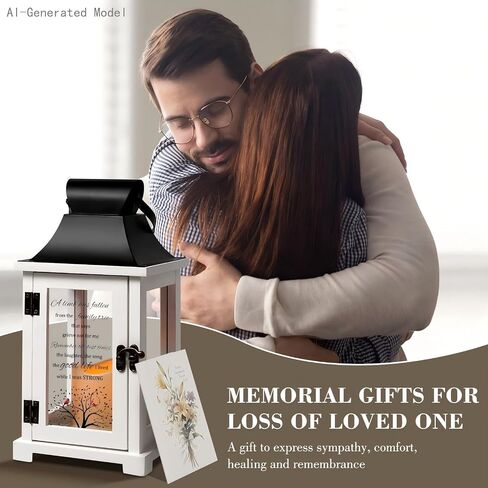 Memorial Lantern, Sympathy Bereavement Gifts for Loss of Loved One Mother Father, Sympathy Lantern Thoughtful Funeral Gifts in Memory of Loved One in Kuwait