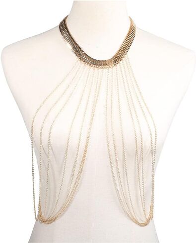 Body Chain Set Necklace Bra Waist Chain Summer Fashion Jewelry Suit for Beach Rhinestone Party Holidy,Accessories for Women in Saudi Arabia