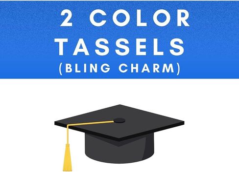 Graduation Tassel - Bling Charm - 2 Color, 2026, Blue/White in Saudi Arabia