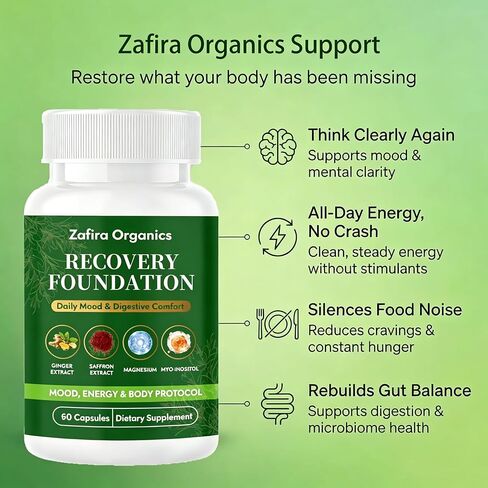 Zafira Organics，Zafira Recovery Foundation，Natural Herbal Formula,60 Capsules in Kuwait