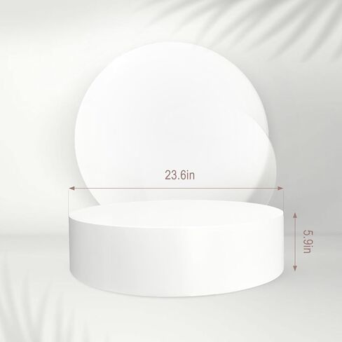 Round Mannequin Display Pedestal Stands 23.6x5.9in, Bridal Shop Cylinder Plinth Raiser, Wedding & Party Decoration - Platform Base for Jewelry Display- Round Stage Platform for Events in Saudi Arabia