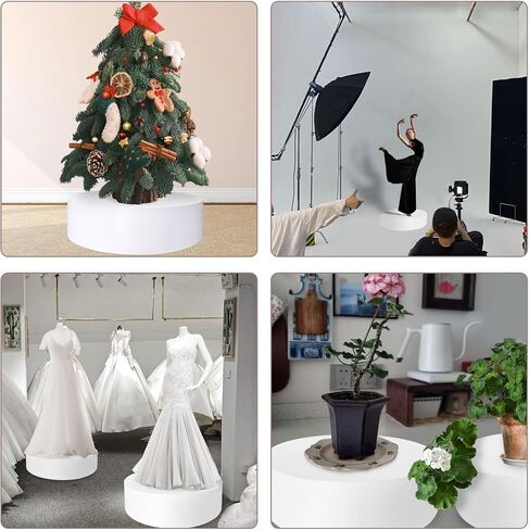 Round Mannequin Display Pedestal Stands 23.6x5.9in, Bridal Shop Cylinder Plinth Raiser, Wedding & Party Decoration - Platform Base for Jewelry Display- Round Stage Platform for Events in Saudi Arabia