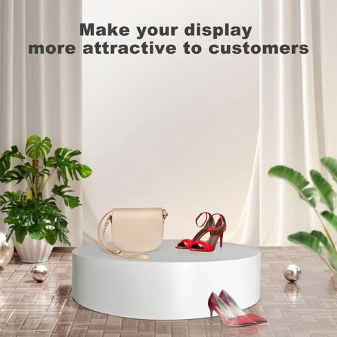 Round Mannequin Display Pedestal Stands 23.6x5.9in, Bridal Shop Cylinder Plinth Raiser, Wedding & Party Decoration - Platform Base for Jewelry Display- Round Stage Platform for Events in Saudi Arabia