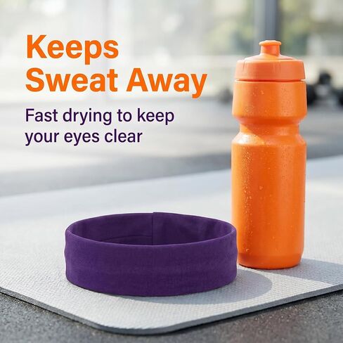 Purple Headband for Women – Stylish Nike-Inspired Sweatbands, Ultra Soft Stretch Elastic，Perfect for Hiking & Everyday Wear（20PCS ） in Saudi Arabia