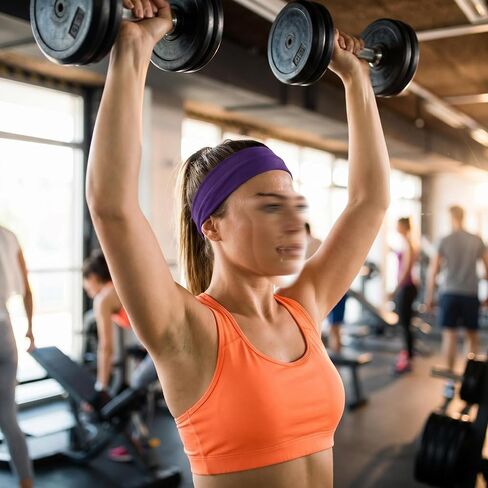 Purple Headband for Women – Stylish Nike-Inspired Sweatbands, Ultra Soft Stretch Elastic，Perfect for Hiking & Everyday Wear（20PCS ） in Saudi Arabia