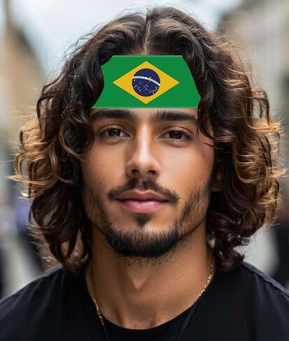 Brazil Flag Velvet Headband for Man Woman,Brazilian Flag Non Slip Soft Head Band Bandana for Sport Travel Running Working Out in Saudi Arabia