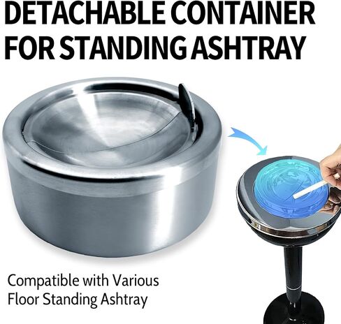 Cleaner Ashtray with Lid, Flip Top Stainless Steel Ash Tray Portable Metal Box Smokeless Ashtray for Smokers, Smell Proof Cigarette Ashtrays for Patio Outdoor Indoor Office in Saudi Arabia
